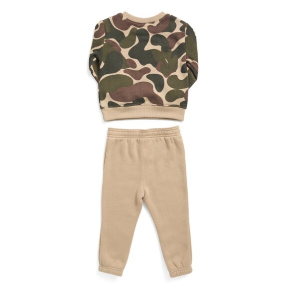 UNDER ARMOUR Khaki Infant Boys Rival Sweatshirt And Pants Set - Picture 2 of 2